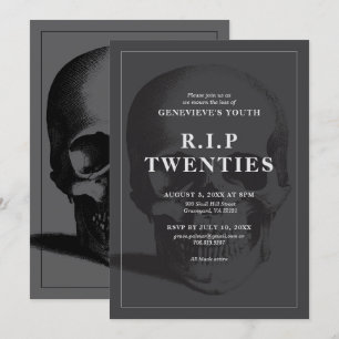 Invitation RIP 20's RIP Twenties RIP Youth Death Party