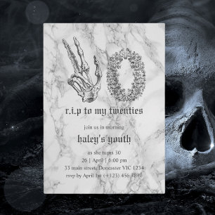 Invitation RIP 20s Vingtième Anniversaire Funéraire Drôle de 