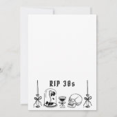 Invitation RIP 30s Doodle Scribble Funérailles 40e Anniversai (Dos)