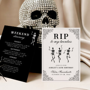 Invitation RIP à mon anniversaire de 20 ans pour le week-end