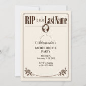 Invitation RIP à son nom de famille Journal (Devant)