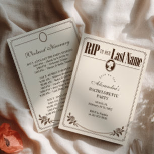 Invitation RIP à son nom de famille Journal