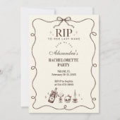 Invitation RIP à son nom de jeune fille Brown Bow (Devant)