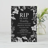 Invitation RIP Années 20 Cadre floral gothique 30e anniversai (Debout devant)