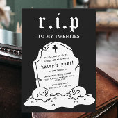 Invitation RIP Années 20 Funny Death Funeral 30th Birthday