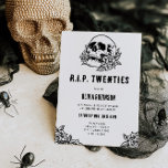 Invitation RIP Années 30e anniversaire<br><div class="desc">Dites adieu à votre vingtaine en style avec cette invitation audacieuse et élégante "RIP Twenties" 30e anniversaire. Doté d'un crâne classique et d'un motif rose dans un design élégant inspiré du tatouage, cet invitation se fond parfaitement dans le style huppé et chic. Avec son agencement propre et ses oeuvres d'art...</div>