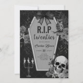 Invitation RIP Années Coquette gothique Halloween Anniversair (Devant)