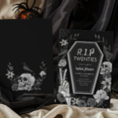 Invitation RIP Années Crâne Gothique Halloween Anniversaire