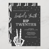 Invitation RIP Années Halloween Anniversaire (Devant / Derrière)