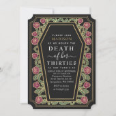 Invitation Rip Death to my 30s 40th Gothic Birthday Party (Devant)