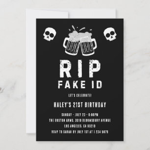 Invitation RIP Faux Permis de Conduire Blague Amusante de Boi