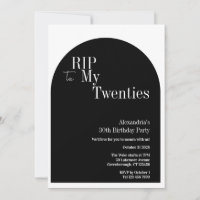 RIP gothique 20s 30e fête d'anniversaire Noir et b