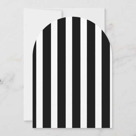 Invitation RIP Halloween Party Black and White Stripe (Dos)