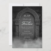 Invitation RIP Mort à mes 40 ans Grave Anniversaire Invitatio (Devant)