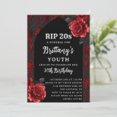Invitation RIP Roses Rouges Gothiques Funérailles 30e Anniver (Debout devant)