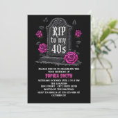 Invitation Rip to 40s Birthday Gothic (Debout devant)