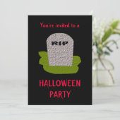 Invitation RIP Tombstone Halloween Party Personnalisable Invi (Debout devant)