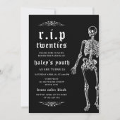 Invitation RIP Twenties 20 ans Squelette drôle 30e anniversai (Devant)