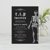 Invitation RIP Twenties 20 ans Squelette drôle 30e anniversai (Debout devant)