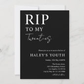Invitation RIP Twenties 20s Moderne Simple 30e Anniversaire (Devant)