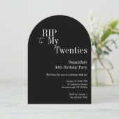 Invitation RIP Twenties Party 30e anniversaire Noir Blanc (Debout devant)