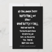 Invitation Rire Skull Scary Drôle Halloween Party (Dos)