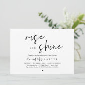 Invitation Rise and Shine, après brunch mariage célébration I (Debout devant)