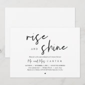 Invitation Rise and Shine, après brunch mariage célébration I (Devant / Derrière)