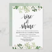 Invitation Rise and Shine, Green Post Mariage Brunch (Devant / Derrière)