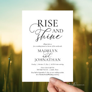 Invitation Rise and Shine, mariage de la poste Fête de Brunch