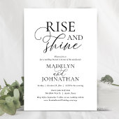 Invitation Rise and Shine, mariage de la poste Fête de Brunch
