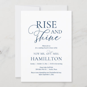 Invitation Rise and Shine, Post mariage Brunch Célébration en