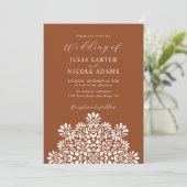 Invitation Rising Boho Indian Fusion Floral Mandala Wedding (Debout devant)