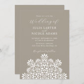 Invitation Rising Boho Indian Fusion Floral Mandala Wedding (Devant / Derrière)