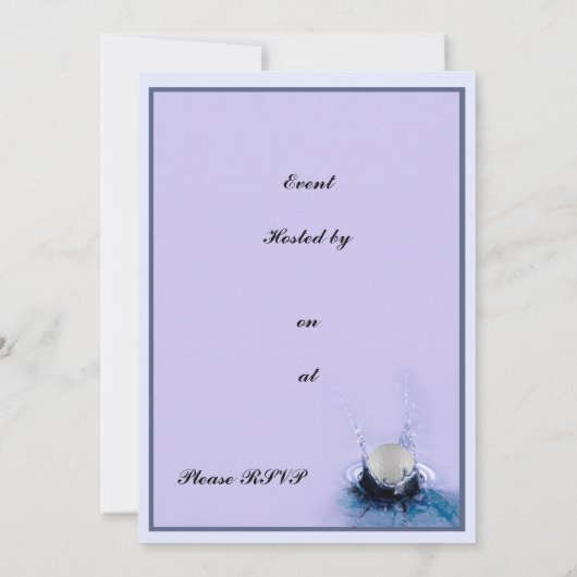 Invitation Risque de l'eau (Dos)