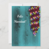 Invitation Ristra de piment rouge sur une porte bleue avec de (Devant)