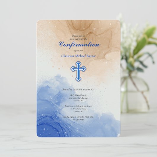 Invitation Rivage abstrait (Debout devant)