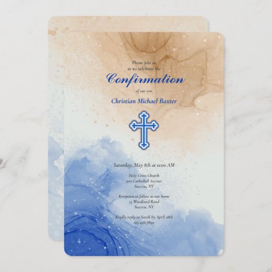 Invitation Rive Abstraite (Devant / Derrière)