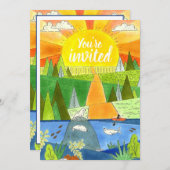 Invitation River Adventure Anniversaire (Devant / Derrière)