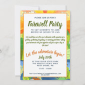 Invitation River Adventure Farewell Party Illustrated Nature (Dos)