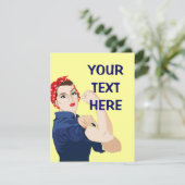 Invitation Riveter Rosie personnalisable (Debout devant)