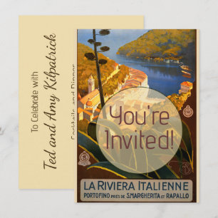 Invitation Riviera italienne Europe Italie Affiche de voyage