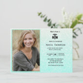 Invitation RN Graduation Party Photo Mint Green Parties scint (Debout devant)