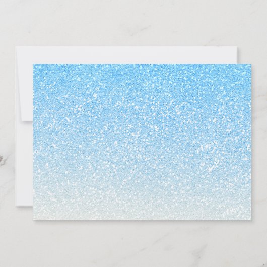 Invitation RN Graduation Party Photo Parties scintillant bleu (Dos)