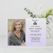 Invitation RN Graduation Party Photo Parties scintillant viol (Debout devant)