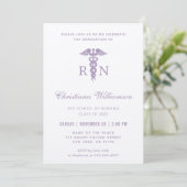 Invitation RN Infirmière inscrite Caduceus Graduation minimal (Debout devant)