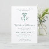 Invitation RN Infirmière inscrite Caduceus Graduation minimal (Debout devant)