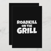 Invitation Roadkill on the Grill - Funny BBBQ Party (Devant / Derrière)