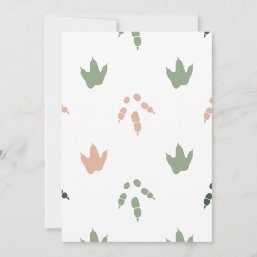 Invitation Roar C'est une fille T-Rex Baby Dinosaur (Dos)