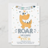 Invitation ROAR Dinosaur Anniversaire (Devant)
